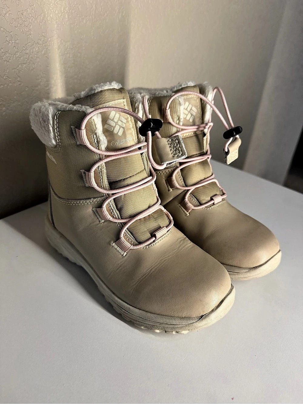 Columbia Minx Shorty Winter Boots Beige & Pink US 11